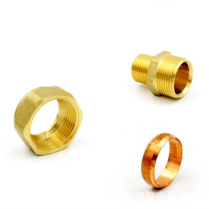 Tarjeta de latón manga tee conjunta de tubo de cobre válvula conjunta tubería de plomería estándar británico accesorios de tubería