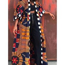X 10936 African Print Kimono Coat ӡ���ͷ����� �羳ŷ��