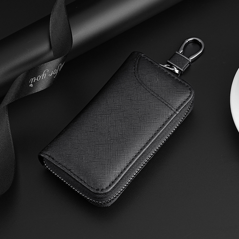 Nuevo paquete de llaves de automóvil con cremallera de gran capacidad para hombres, bolsas de tarjetas de cintura para mujeres, llaveras de moda multifuncionales para parejas