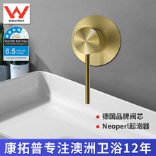 暗装水龙头嵌入式墙排预埋面盆拉丝工艺分体式冷热双控混水龙头