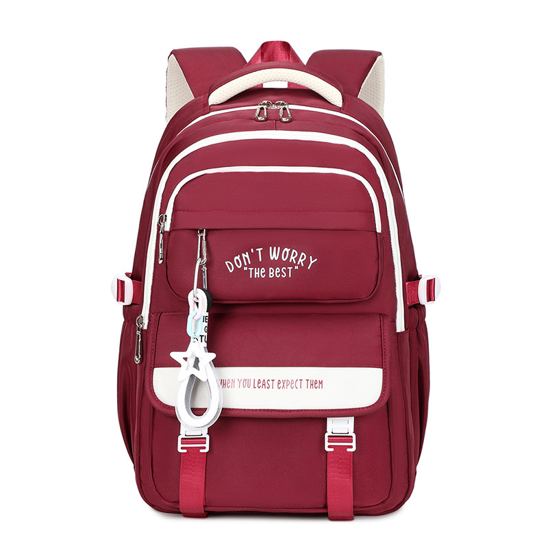 Nueva mochila para estudiantes de secundaria, mochila para estudiantes universitarios liviana de viaje de gran capacidad para mujeres, mochila para estudiantes de secundaria informal y simple