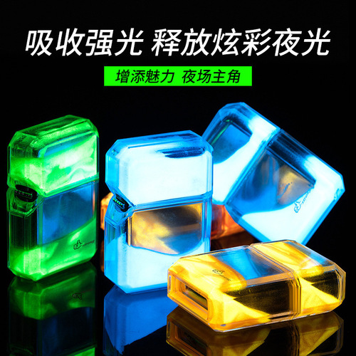 Transparent Night Light Sand Flow Windproof Kerosene Lighter Creative Retro Kerosene Lighter Cross-border Wholesale