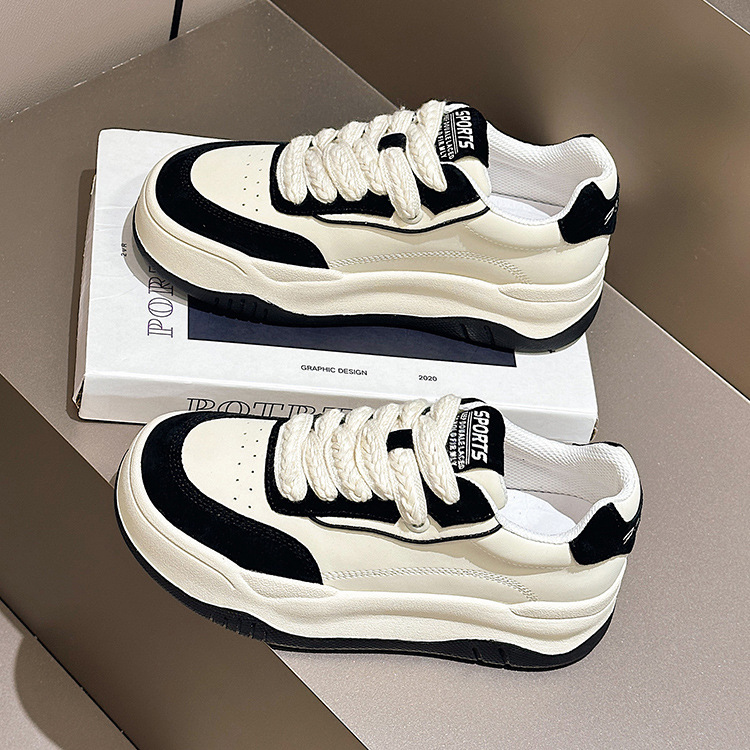 Little White 2024 Frühjahr Neue Vielseitige Casual Sport Dicken Farbigen Mode Papa Schuhe Weiche Sohle Frauen_voghion.com