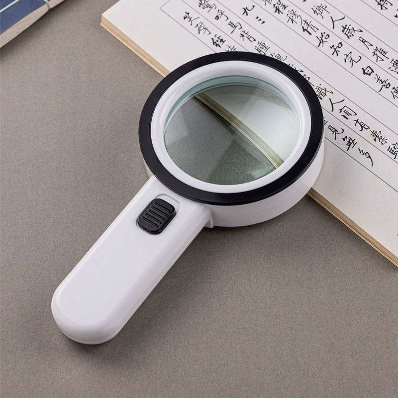 Популярная лупа с 30-кратным увеличением и 12 светодиодами, оптическое стекло 2288-85, ультрачеткая, для пожилых людей и детей