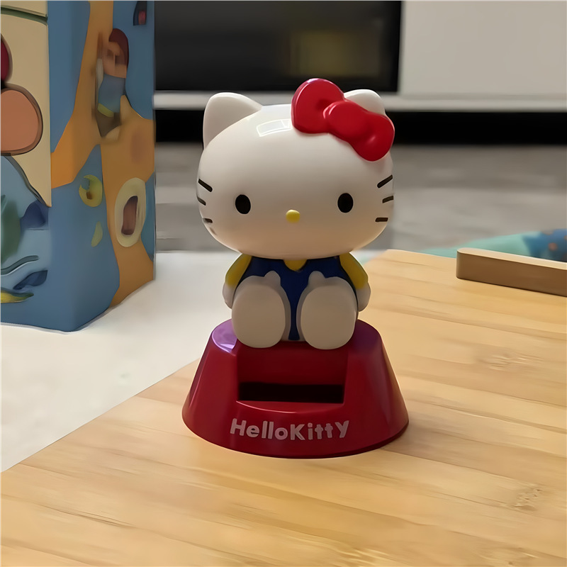 ハローキティ 車の装飾品 ソーラーハローキティ ボブルヘッド人形 中央制御装飾 車のインテリアアクセサリー|undefined