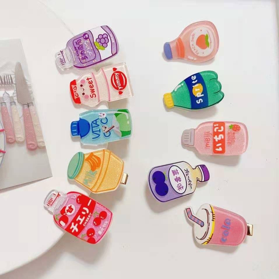 Cartoon Drink Bottle Hairpin Wholesale display picture 7