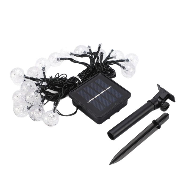 Transfronterizo en stock LED solar burbuja bola Cadena de luz al aire libre camping escena diseño impermeable Cadena de luz de color al por mayor