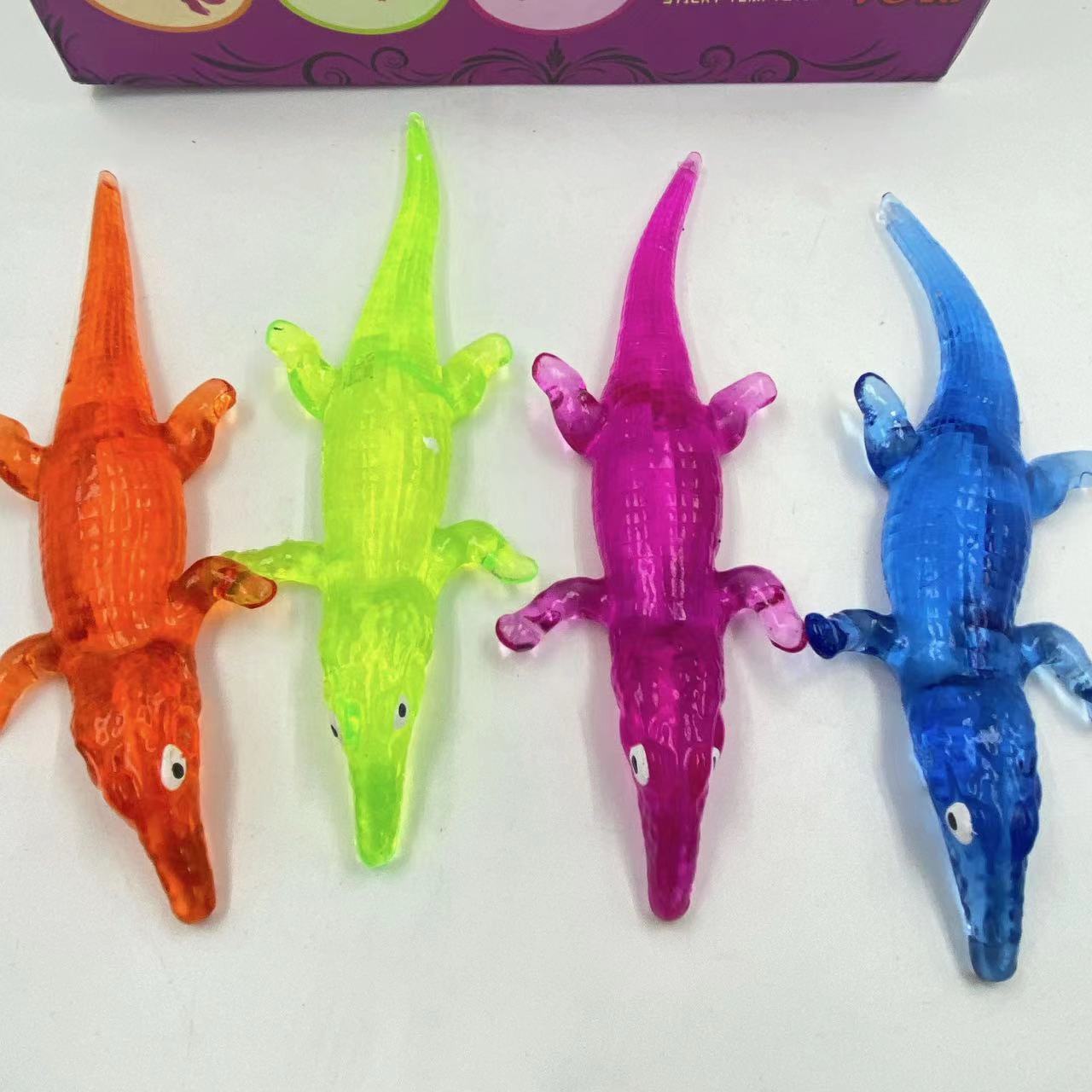 Juguetes animales pegajosos Vent pegamento suave simulación cocodrilo nuevo juguete exótico descompresión 2 yuanes Departamento tienda lote