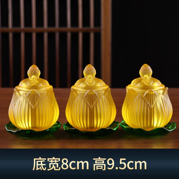[琥珀色琉璃水杯A款（三个装）]