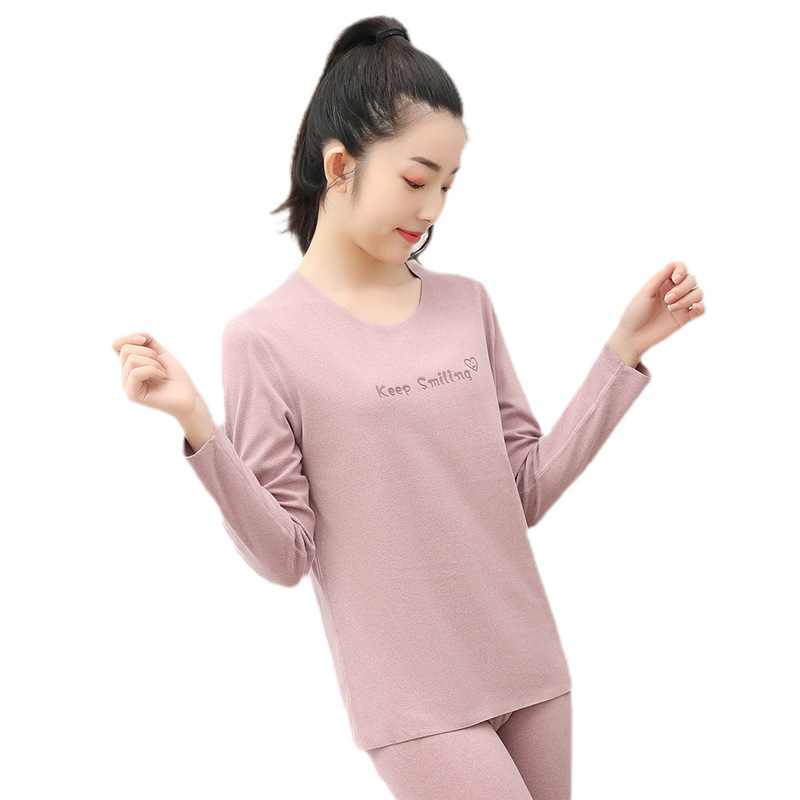 El otoño y el Invierno nueva Seamless long Johns mujeres cepillado corte casual traje caliente delgada de Las impreso ropa interior ventas la fábrica