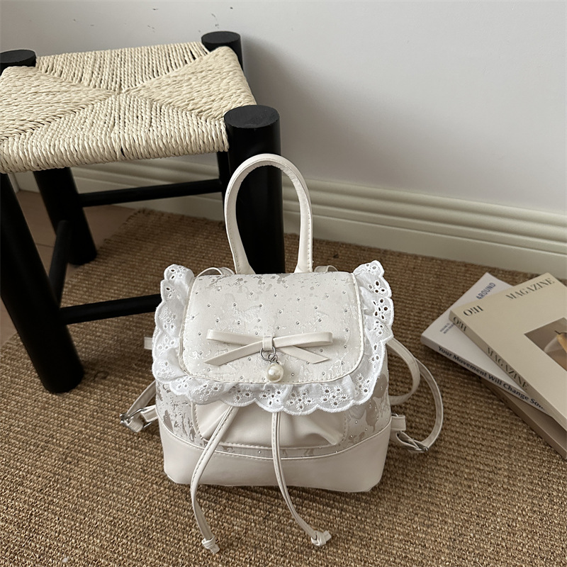 Sweet girl nicho de encaje mochila de mujer 2026 nueva mochila universal exquisita mini mochila