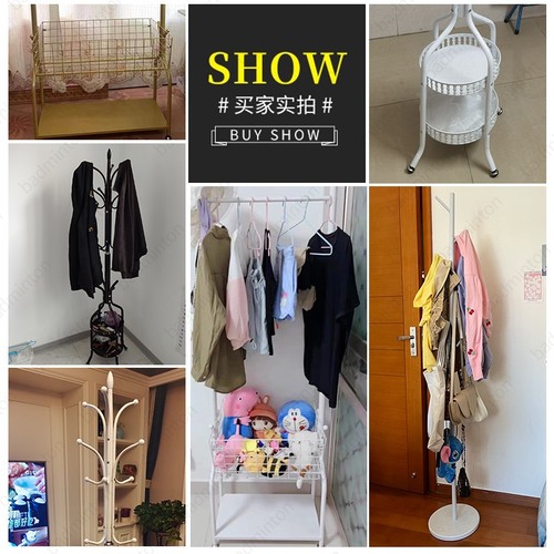 G3YN Iron Floor-Mounted Coat & Hat Rack, Home Use, Entryway Design, Simple Hanging Clothes Stand