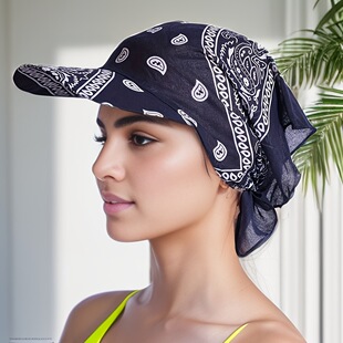 Women's New Spring and Summer Sunscreen Hat Cashew Flower Lightweight Baseball Hat Cotton Amoeba Hood