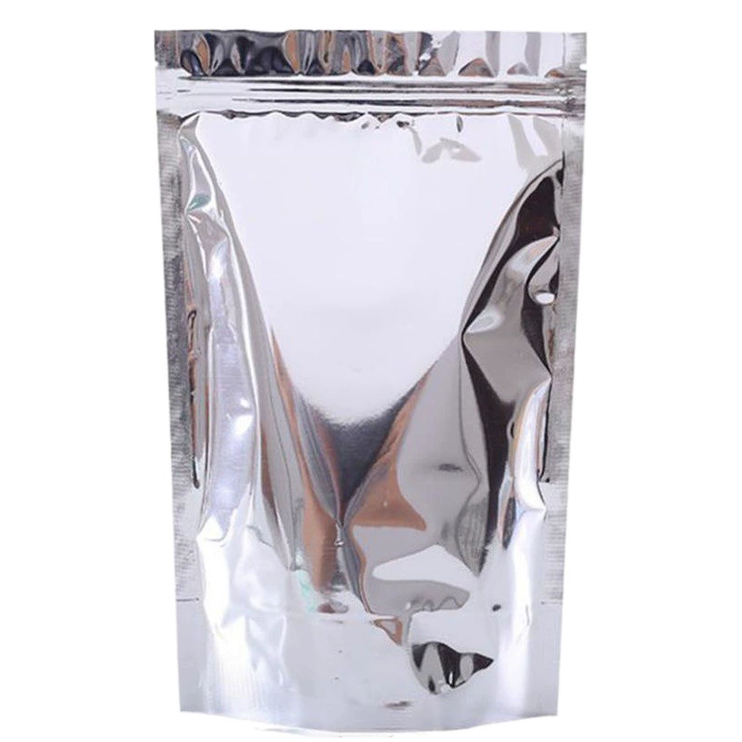 Алюминий покрыл само-поддерживая сумку само-запечатывания косточки с алюминиевой фольгой на сумке фильма серебра сумки питания супа молнии обеих сторон непрозрачной составной алюминиевой