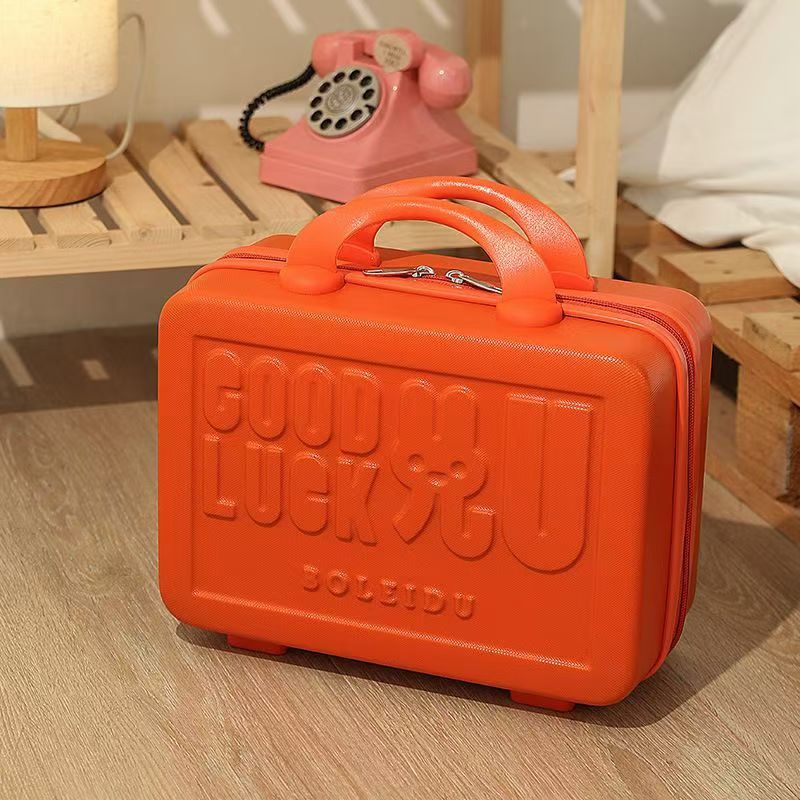 Maleta de mano pequeña caja de maquillaje dulces 14 pulgadas mini mini mini fresco portable maleta de viaje de mujer