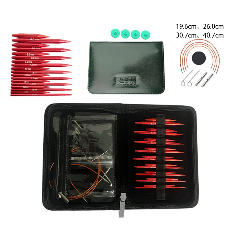 Новый инструмент для вязания свитер игла разборка кольцо игла рукав игла шерстяная игла набор из 9 пар Pu сумка аксессуары Костюм