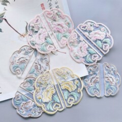 Hot-selling traditional Chinese style embroidered fabric patch DIY Hanfu patch applique versatile ethnic-style round embroidered badge patch