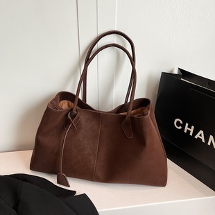 Vintage Lazy Style Underarm Tote Bag Women's 2024 Winter New Casual Relaxed All-match Shoulder Handbag