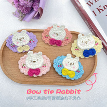 儿童可爱发夹小兔子樱桃蝴蝶结手工编织卡通发夹边夹甜美小众女童