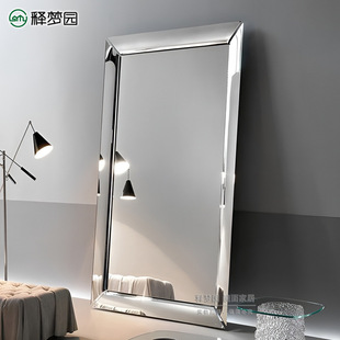 European and American Fashion Mirror Baking Curved Dressing Mirror Wall Hanging Clothing Store Fitting Mirror Floor Full-length Mirror 2190