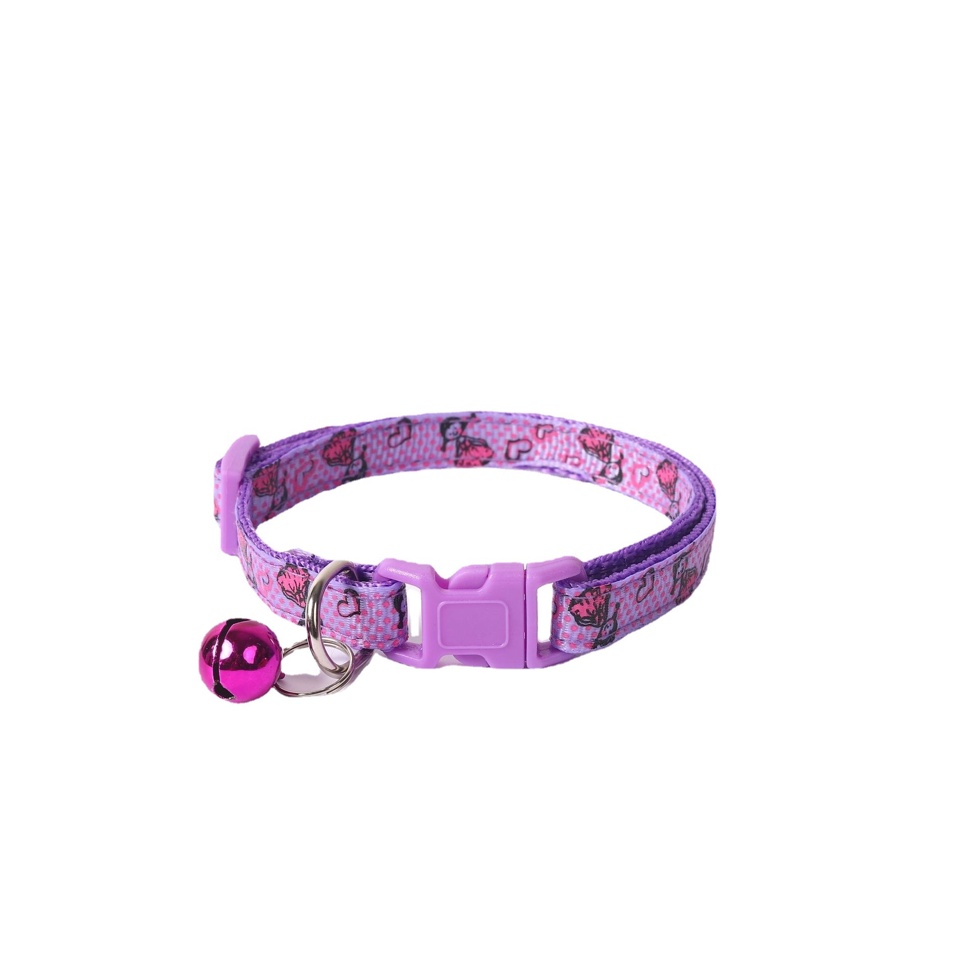 1.0 Pegado collar de perros de mascotas collar de campana de alta calidad botón de color niña gran cantidad de stock de fábrica