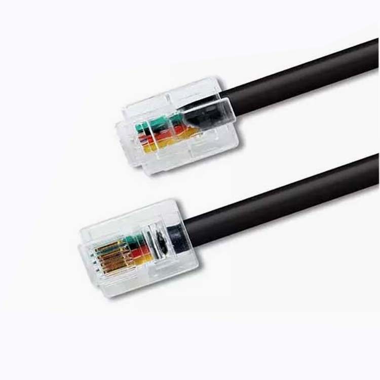 厂家直销 四芯电话线 28AWG 纯铜电话线四芯 6p4c 成品电话跳线