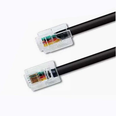 Прямые продажи с фабрики, четырехъядерная телефонная линия 28AWG, телефонная линия из чистой меди, четырехъядерная телефонная перемычка 6p4c, готовая телефонная перемычка