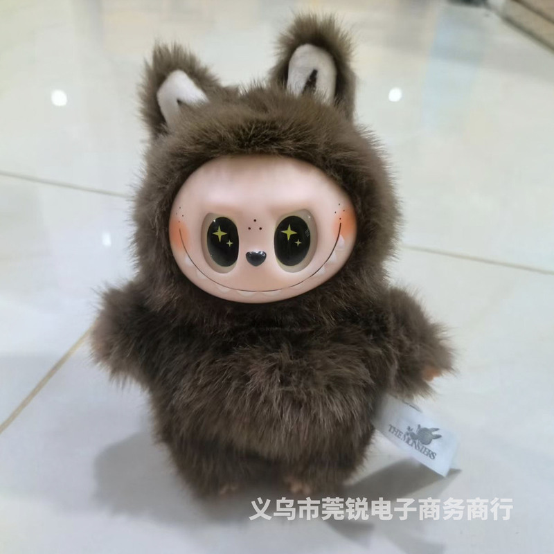 现货拉布布小天使搪胶脸毛绒挂件祖国版盲盒小首领labubu毛绒公仔|undefined
