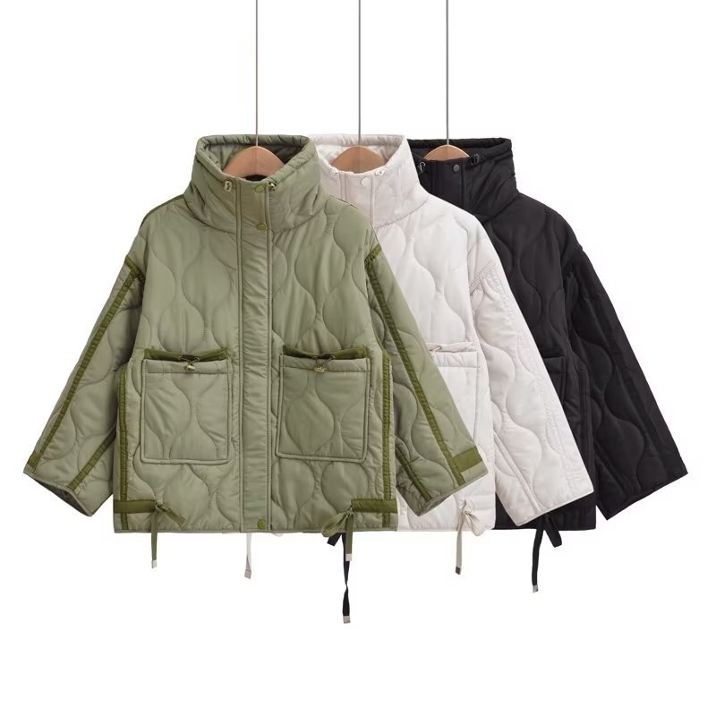 Cross-border 2024 autumn and winter Europe and the United States cross-border women's clothing street fashion collar jacket cotton-padded jacket coat w027 92