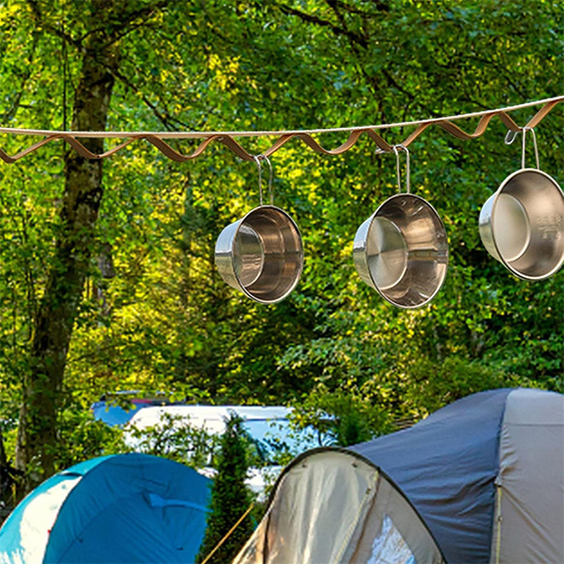 Draagbare camping waslijn van pu leer voor outdoor reizen_voghion.com
