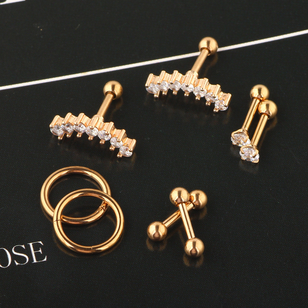 Labret piercing jewelry detail image