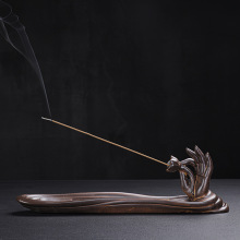 香炉摆件家居禅意莲花复古妙手陶瓷熏香炉插室内玉珠新款唯美线香