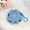 Blue monster, round headphones, equipment bag