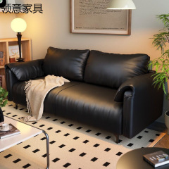 复古风皮质沙发小户型出租屋客厅公寓布艺沙发网红科技布灯芯绒沙