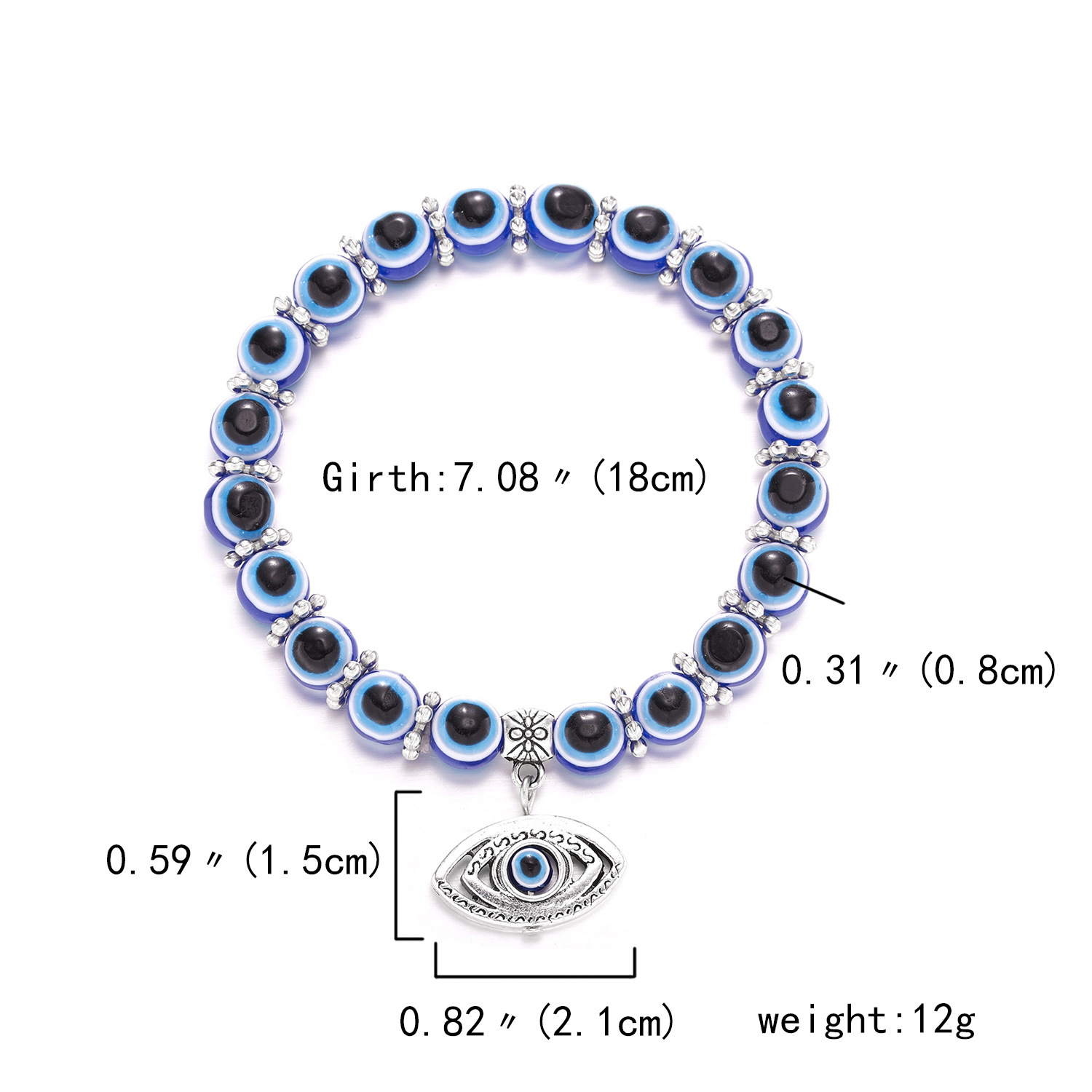 Fashion Eye Alloy Resin Beaded Unisex Bracelets display picture 6