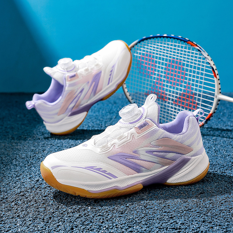 Zapatos de bádminton transfronterizos cómodos y transpirables zapatos deportivos de malla para niños zapatos de entrenamiento de perilla de amortiguación para hombres y mujeres zapatos de tenis de mesa