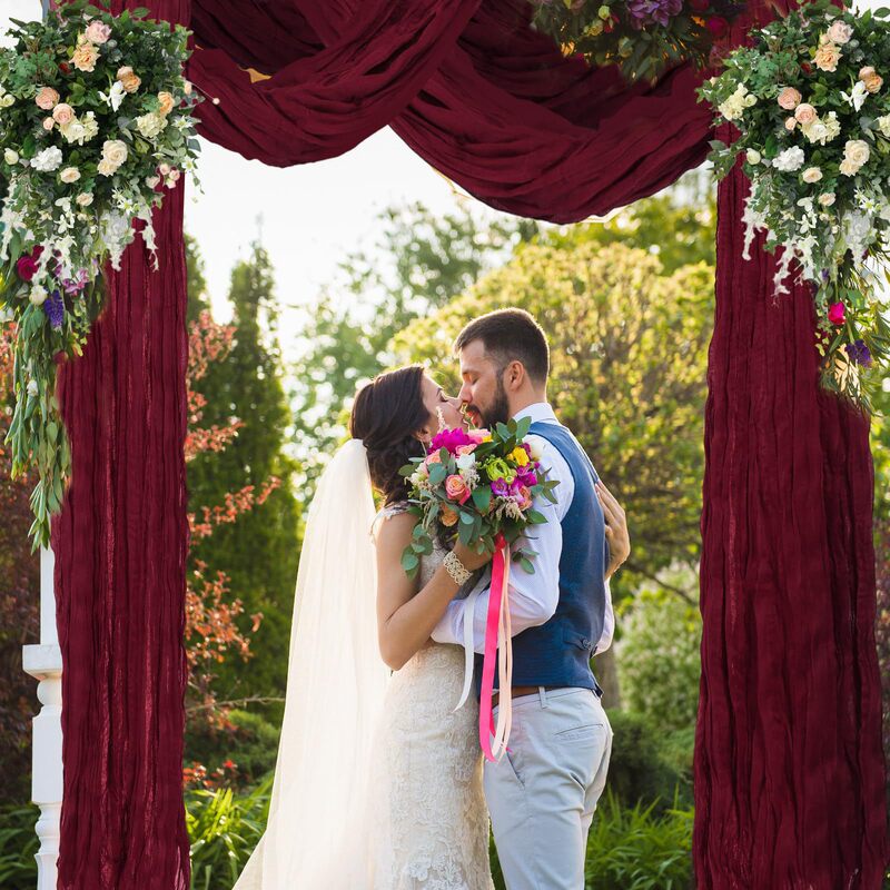 Pleated Wedding Curtain Decoration Dessert Table Conference Table Kindergarten Event Decoration Cloth Cheese Cloth Table Flag Layout