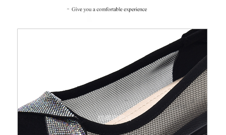 Giày sandal nữ da thật mũi tròn gót 4 cm đế mềm — Chiều cao gót 4 cm chi tiết 15