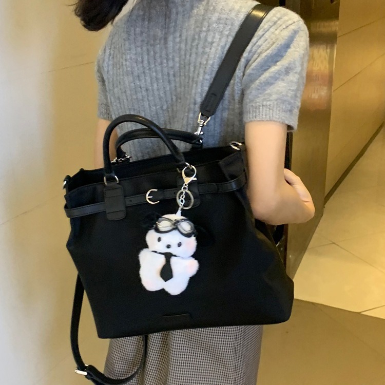 Korean version of nylon large bag laptop bag 13-inch mac backpack commuting large capacity crossbody tote bag for women
