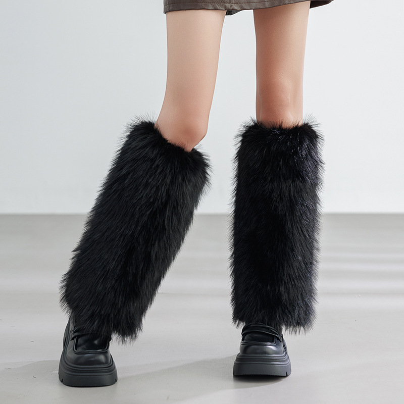 Multi-Color Pile Socks, Imitation Fox Fur Plush Socks, Long and Short Imitation Fur Leg Covers, Warm Leg Covers, Versatile Boot Covers Multi-Color Pile Socks, Imitation Fox Fur Plush Socks, Long and Short Imitation Fur Leg Covers, Warm Leg Covers, Versatile Boot Covers