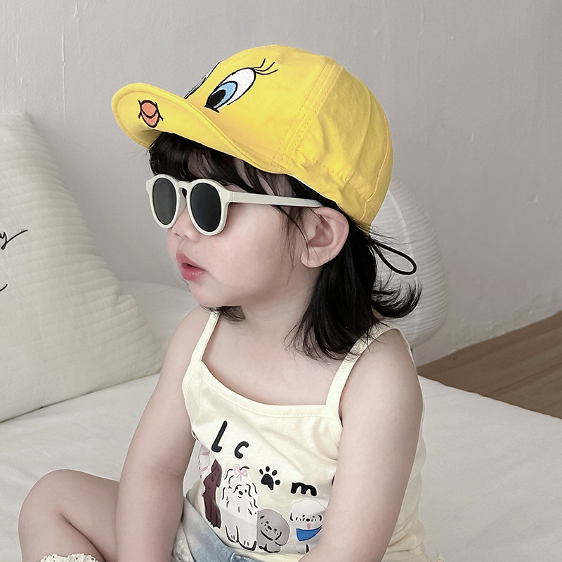 Sombrero de patito amarillo, niños y niñas, Cuicui, el mismo estilo, sombrero para el sol para mujer, protector solar, protección UV, gorra, moda, estilo occidental