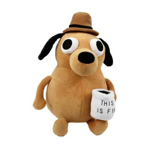 This is Fine Dog Coffee Dog Plush Toy Wholesale Cute Doll Doll Doll