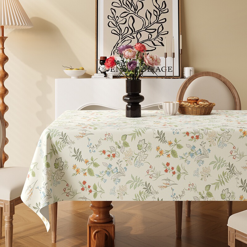 Minimalist Tablecloth, Washable, Waterproof, Oil-Proof, Heat-Resistant, Rectangular Pvc Dining Tablecloth, Light Luxury Coffee Tablecloth