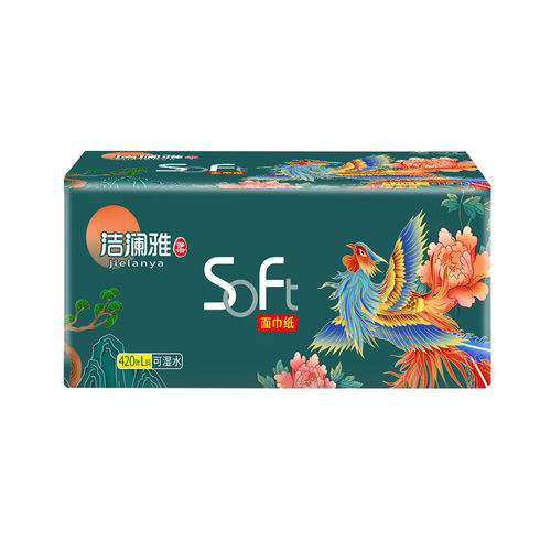 Jieleyan 420-ply tissue paper large pack, 20 packs of toilet paper, whole box of household paper towels, napkins, facial tissues, handkerchiefs