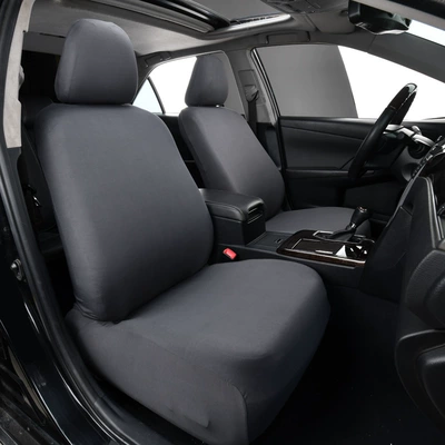 full-cover fabric seat cover for: Universal seat cover - dark-gray-front-row-seat-cover-type-a-1-piece-universal-one-size-fits-all