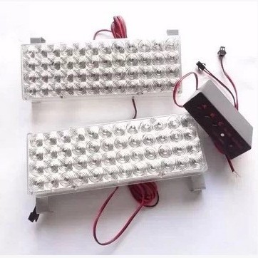 汽车一拖二爆闪灯前杠灯中网灯96LED频闪灯警示灯高亮外贸热销