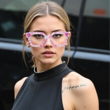 跨境新款板材色碎花大框素颜眼镜架欧美时尚N字防蓝光平光镜69108