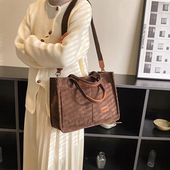 Cross-border large-capacity women's bags 2022 new fashion commuting shoulder tote canvas hand-held cross-body large bags