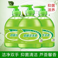 芦荟抑菌洗手液家用宿舍按压瓶泡沫去油渍去污保湿泡沫型