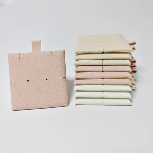 Jewelry bag inner card wholesale 6*6CM double-sided velvet surface microfiber square card holder sponge necklace inner holder